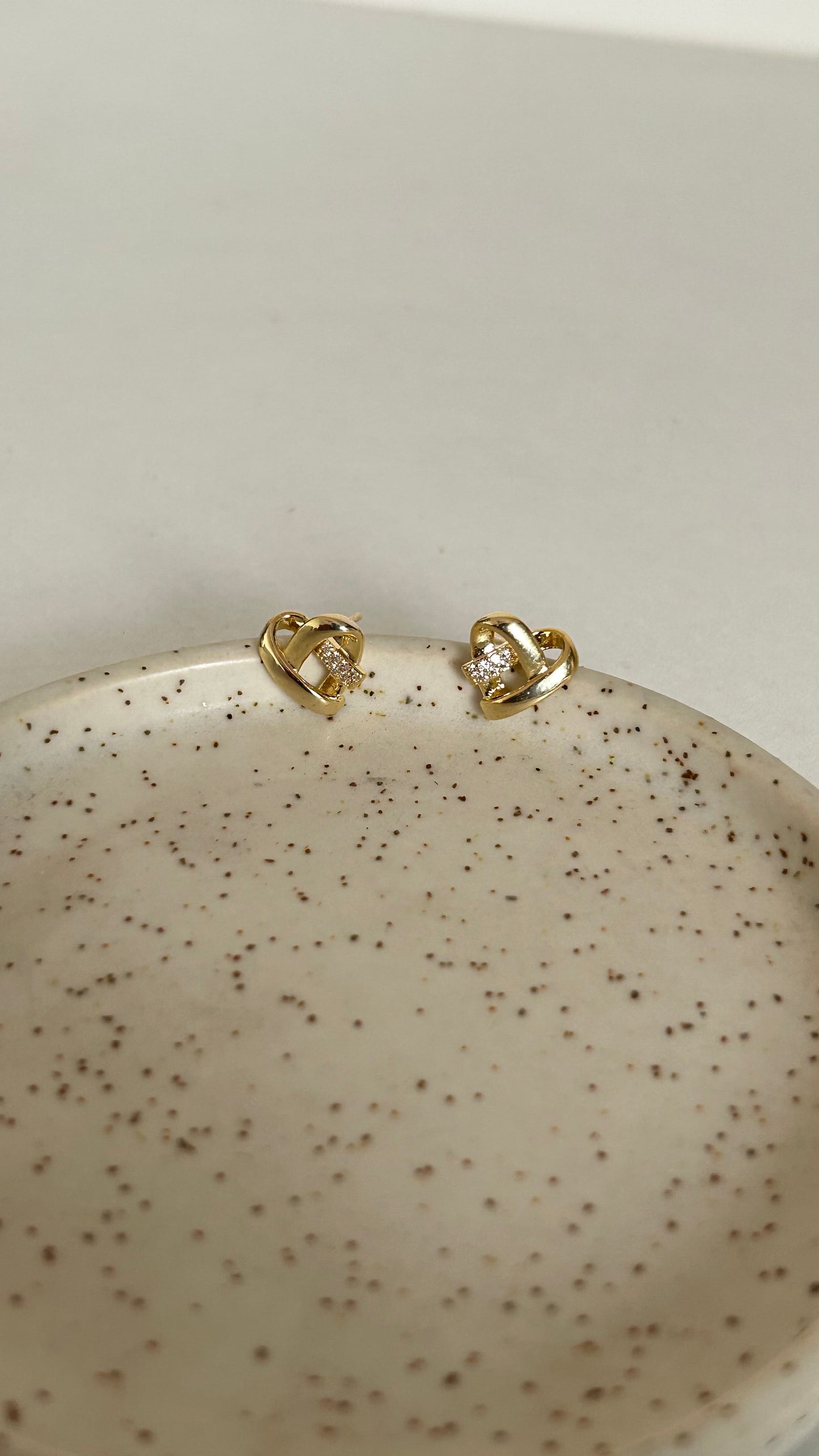 Mini heart studs
