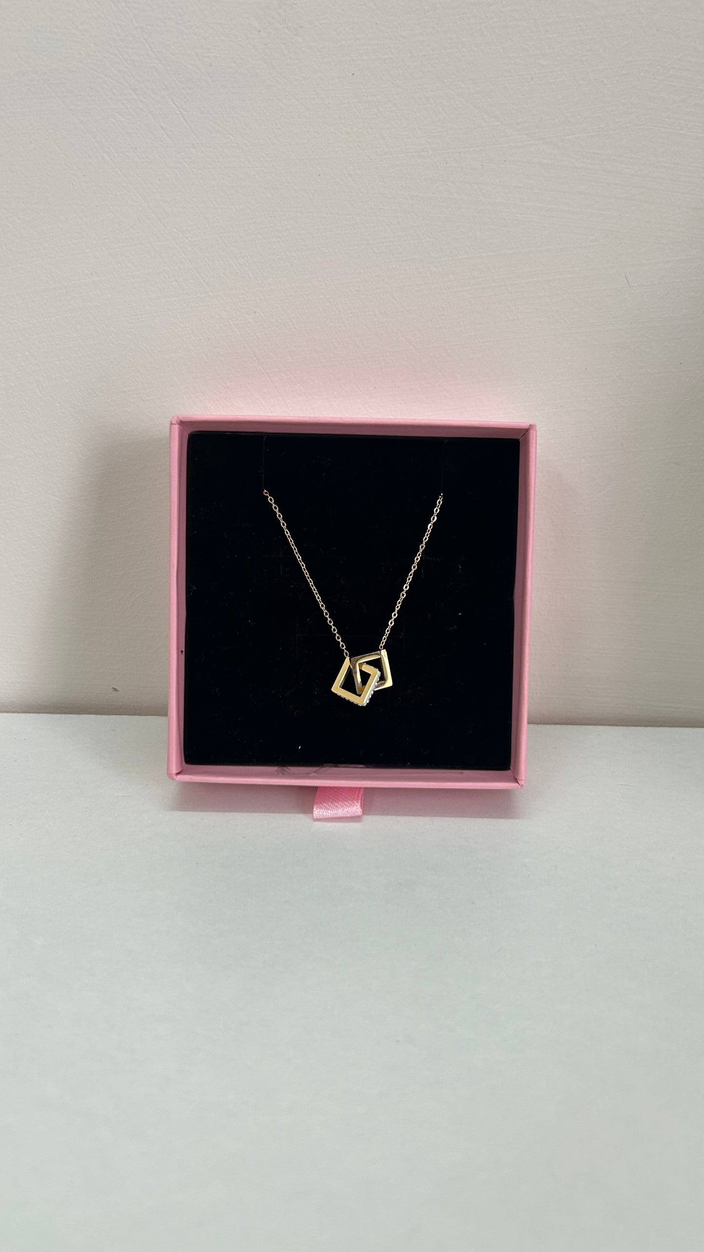 Double block necklace