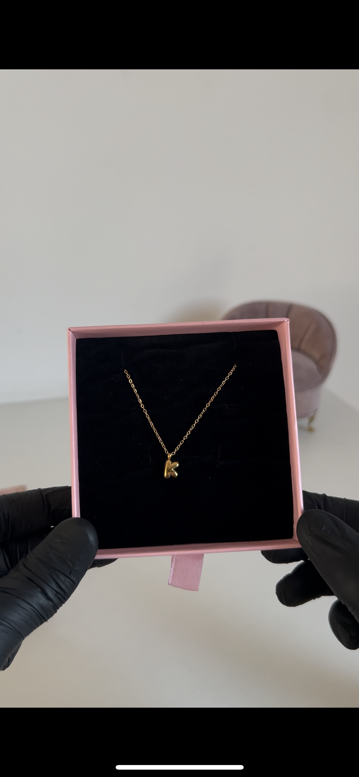 Initial sparkle necklace