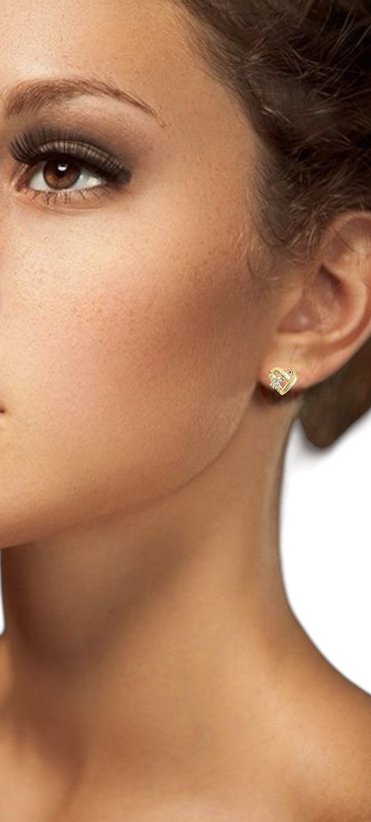 Mini heart studs