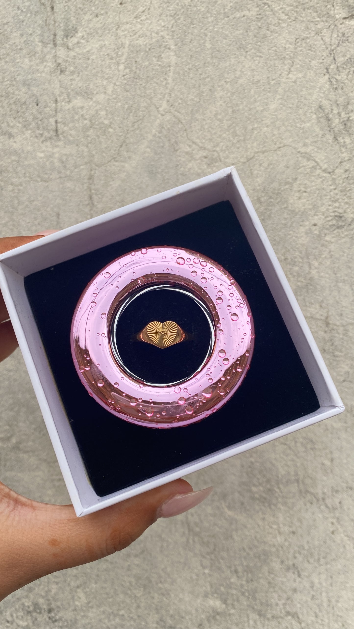 Water droplet ring box