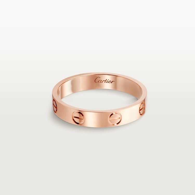 Love rose gold ring