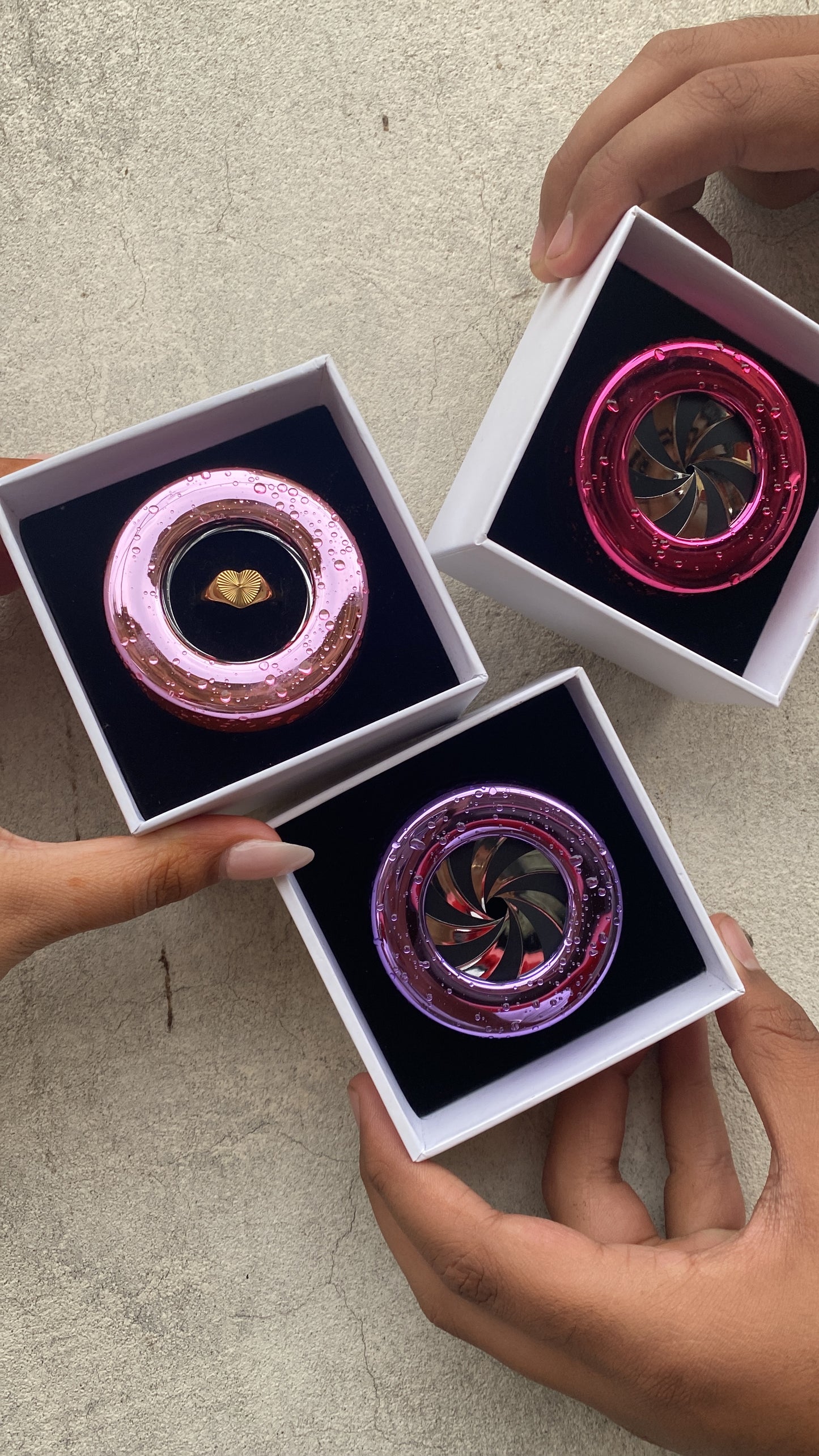 Water droplet ring box