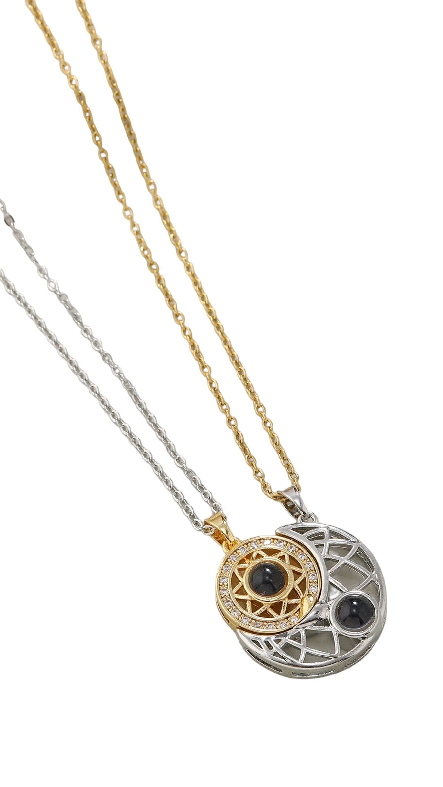 Sun Moon necklace set