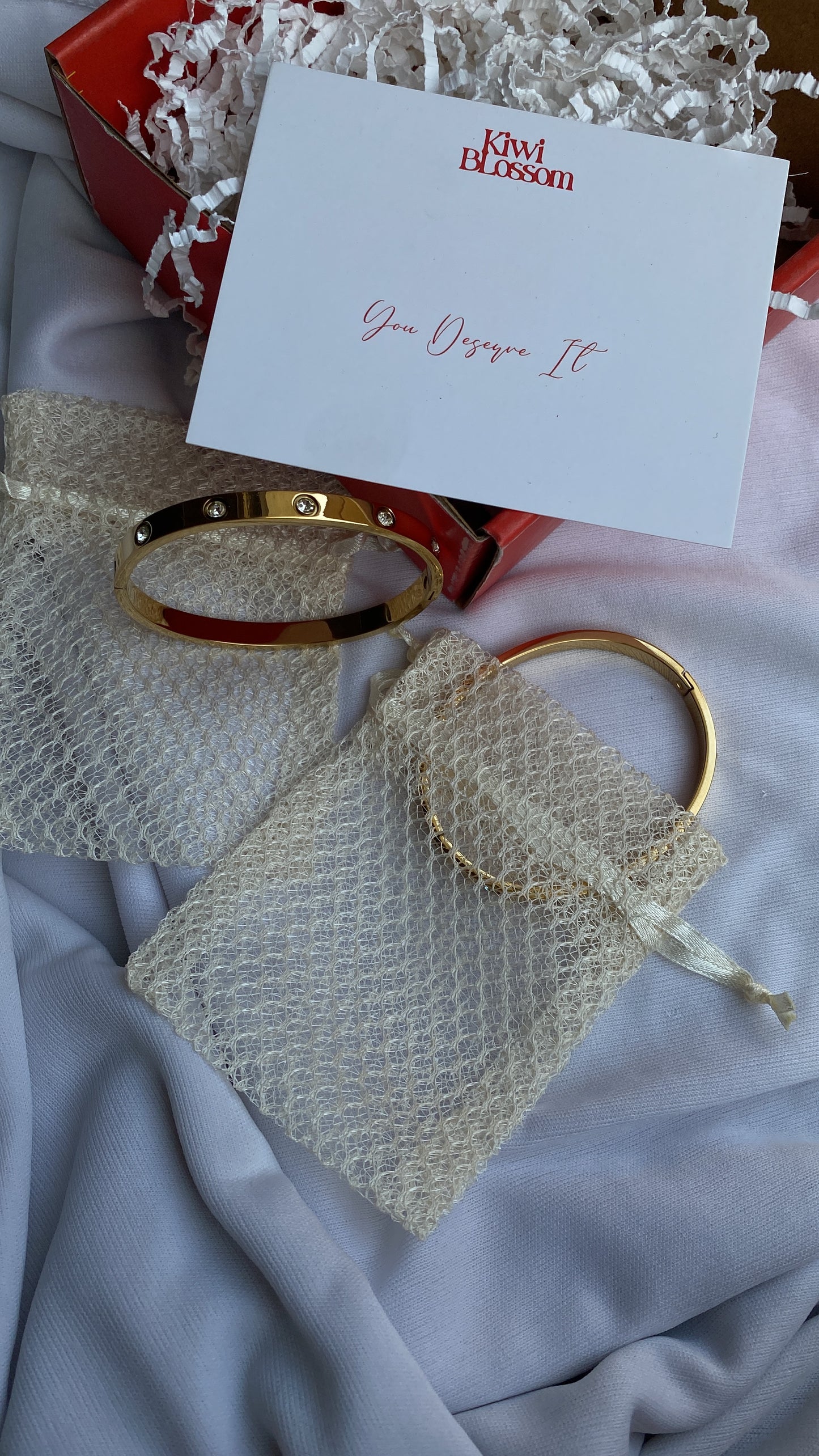 Love  golden bracelets set