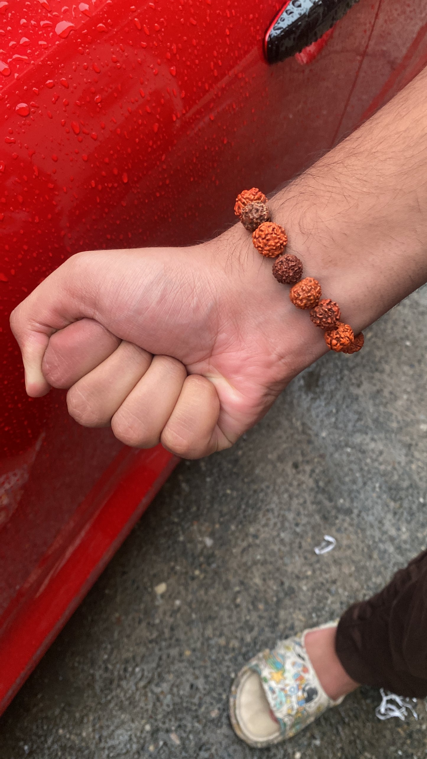 Rudraksh design bracelet + kada box + sending love card