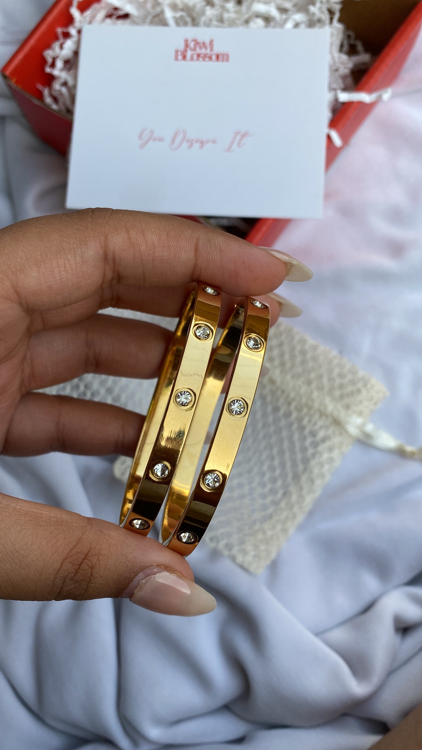 Love  golden bracelets set