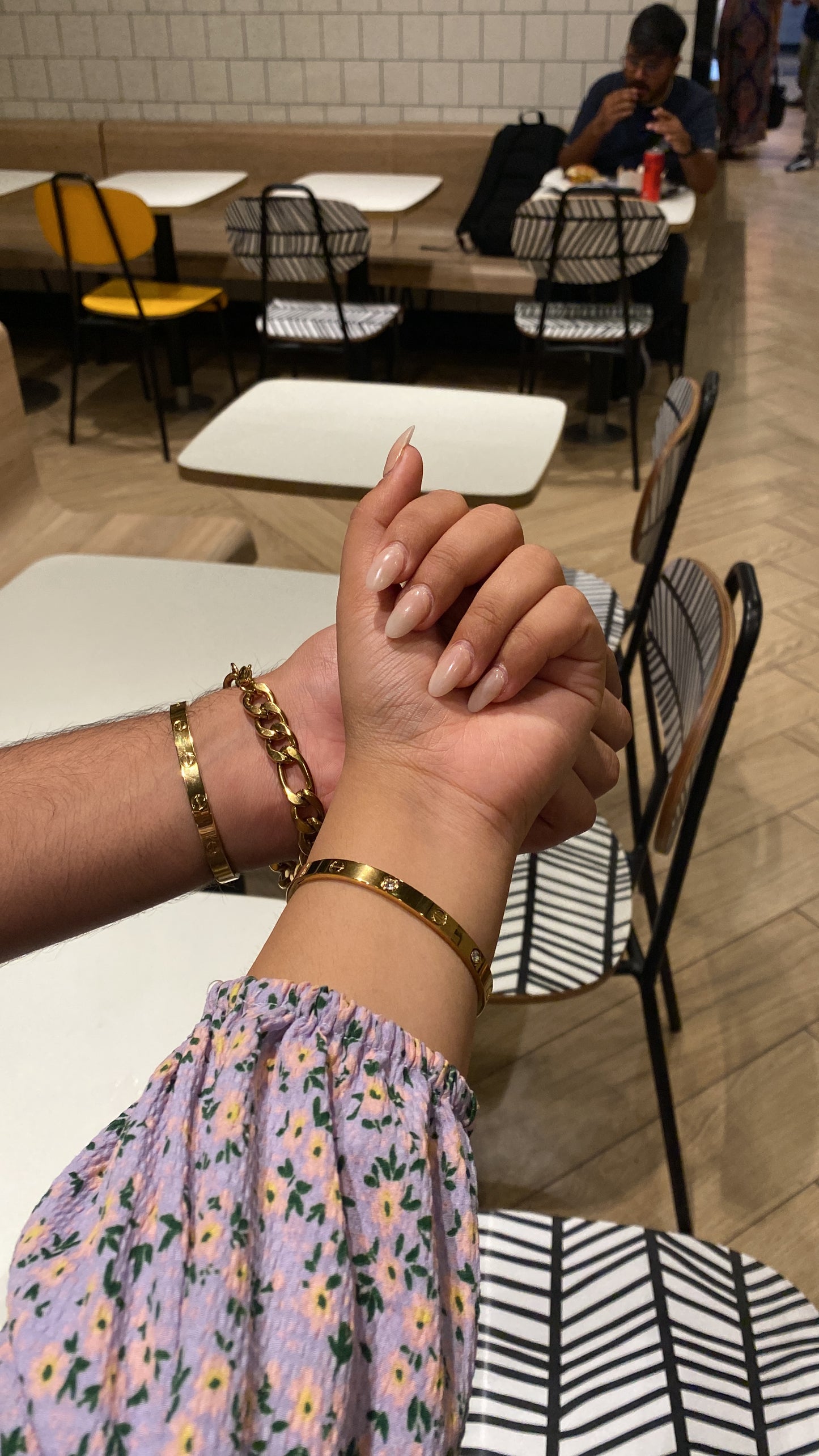 Love  golden bracelets set