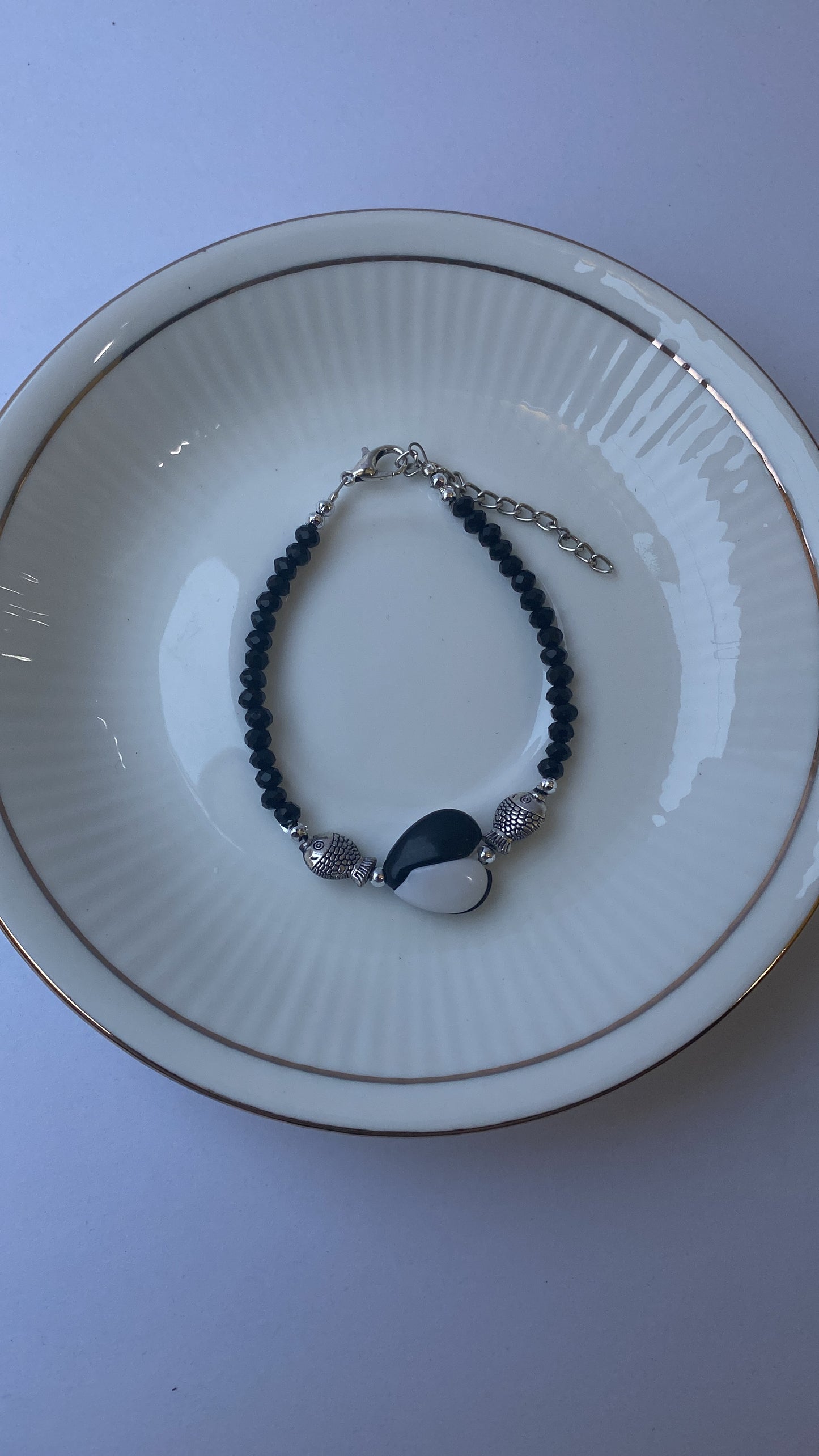 Yinyang heart bracelet
