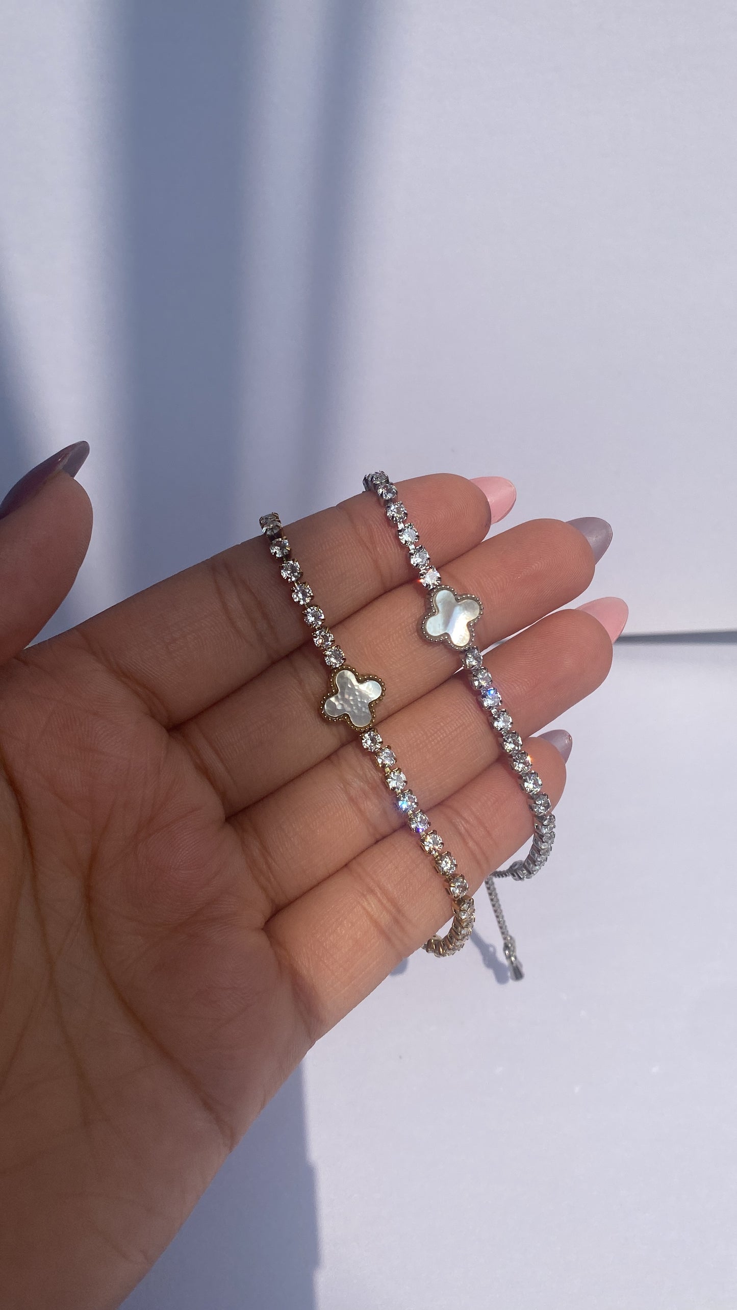 Clover tennis adjustable bracelet