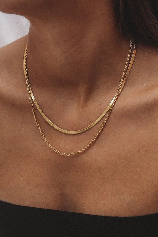 Rope chain + snake chain