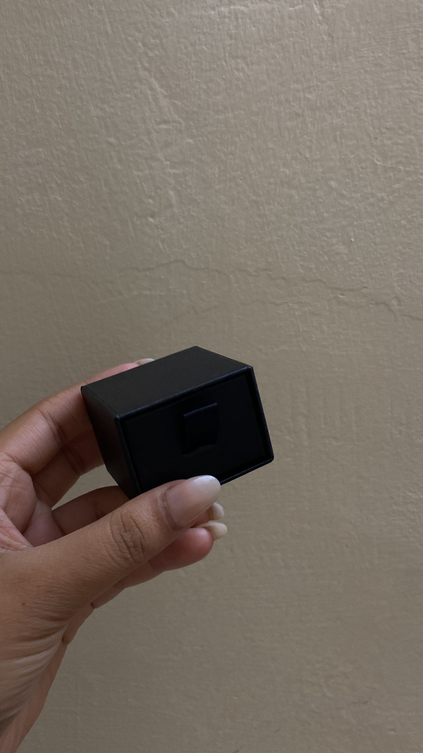 Black ribbon ring box