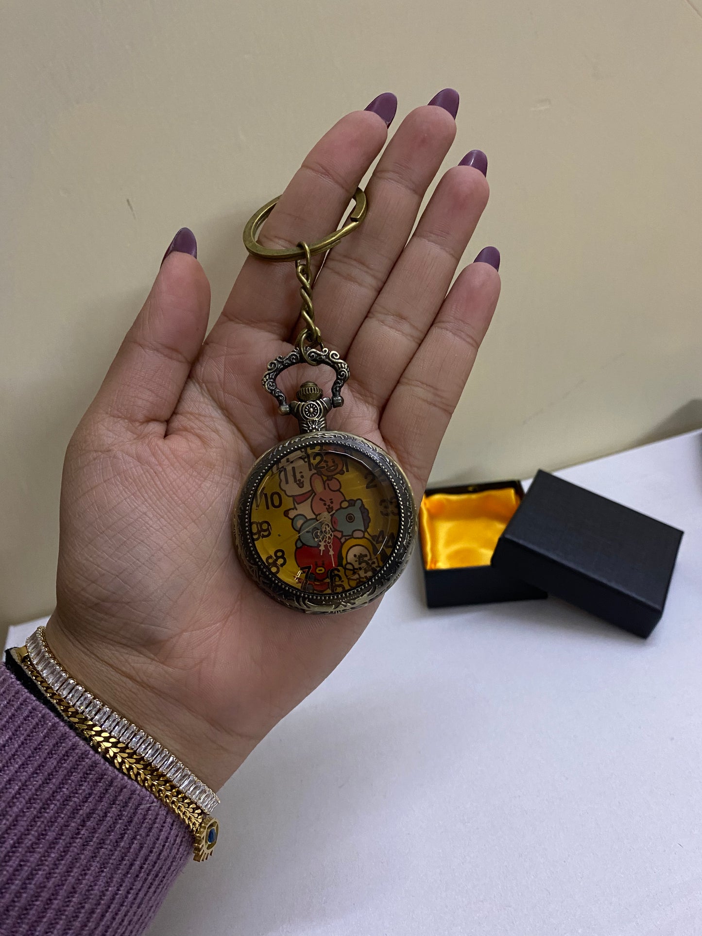 Bts minis antique watch keychain
