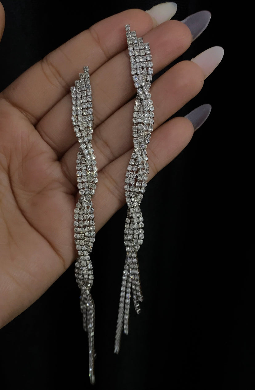 Shimmery rhinestone earrings