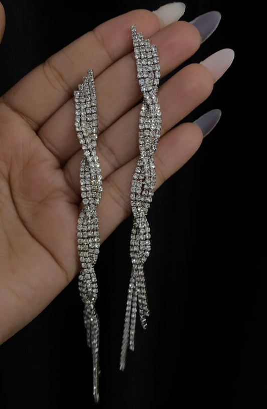 Shimmery rhinestone earrings