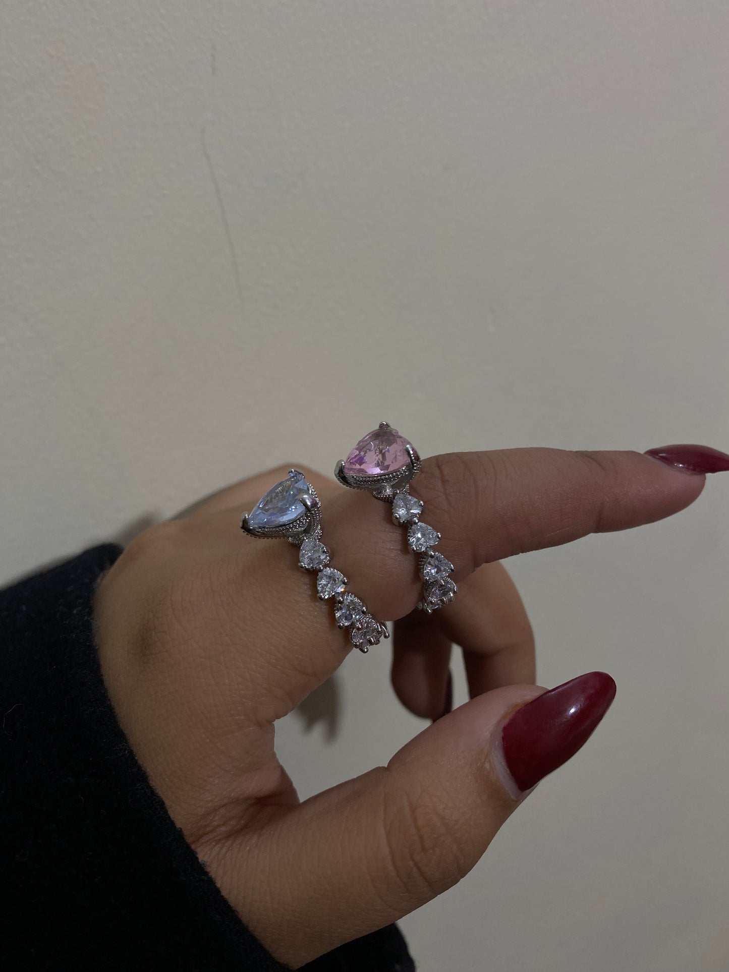 Icy heart ring