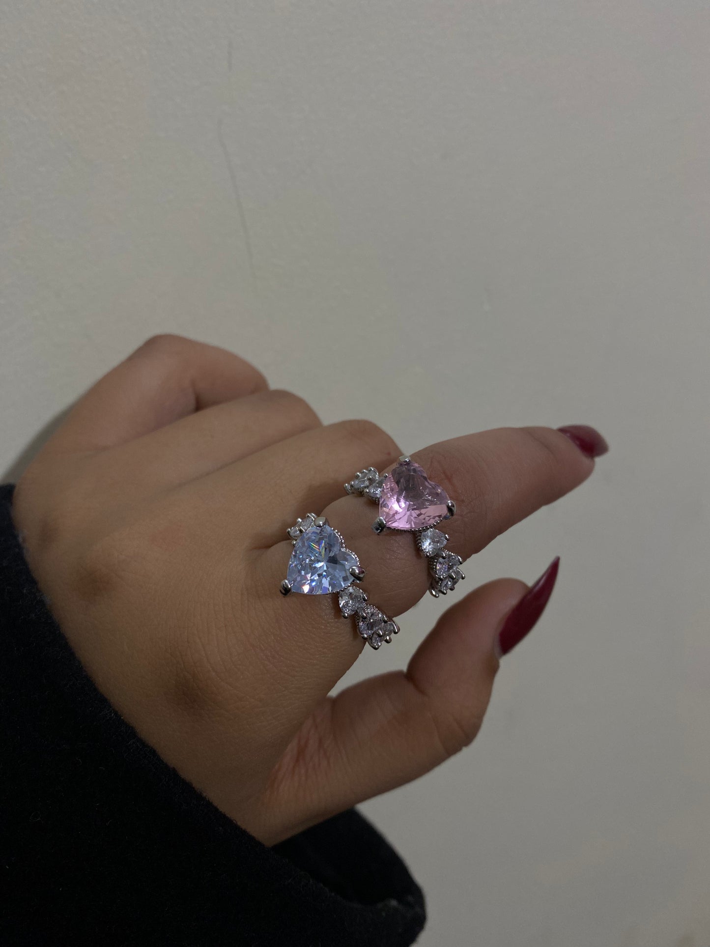 Icy heart ring