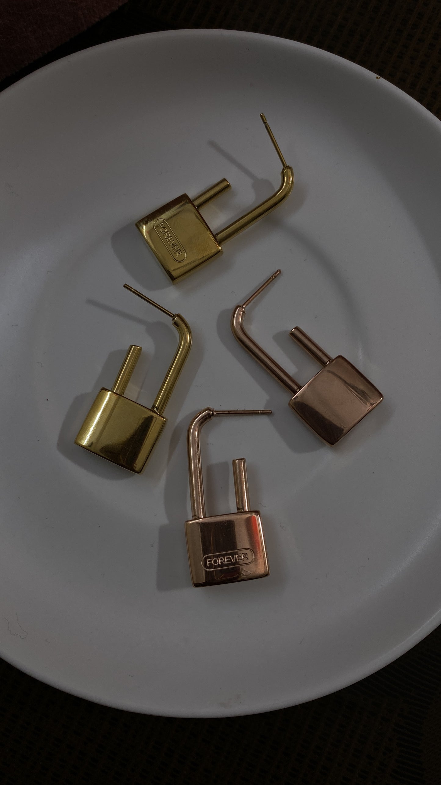 Lock earrings