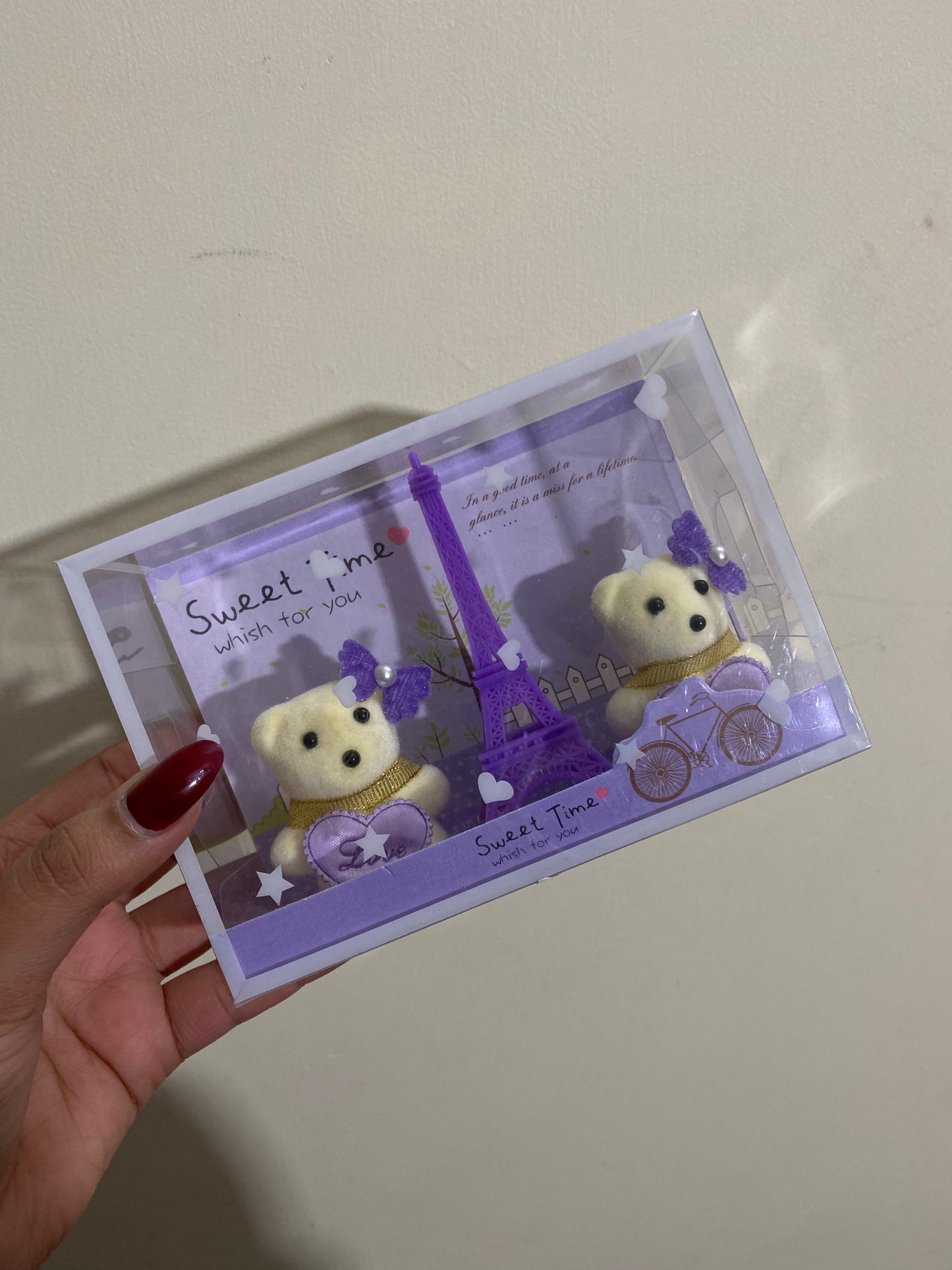 Effiel tower teddy couple set