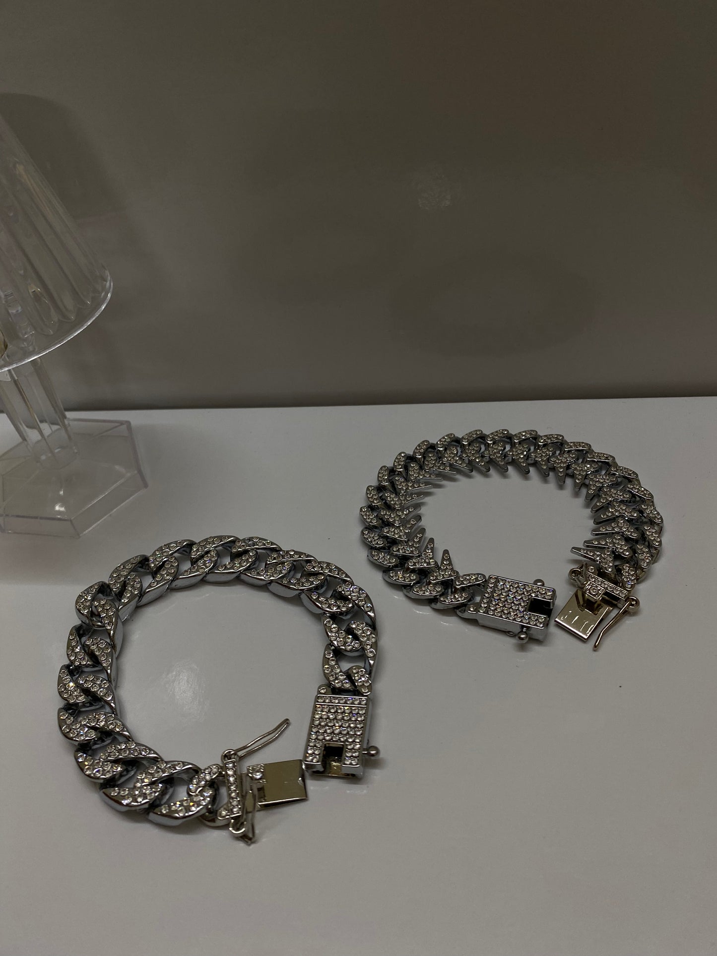 Icy cuban & spiky bracelet