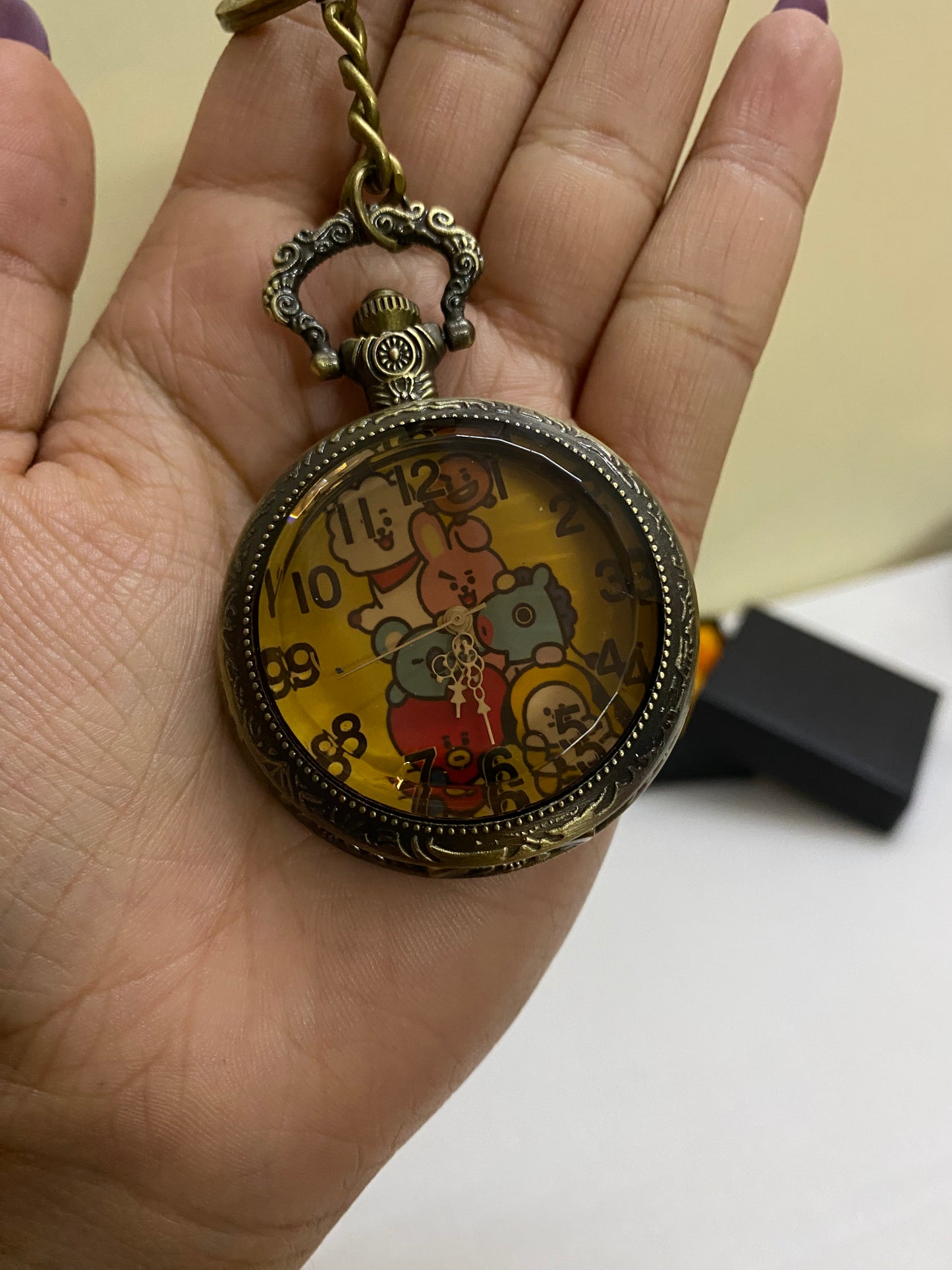 Bts minis antique watch keychain