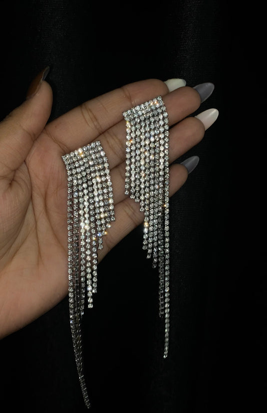 Rhinestone drop earrings