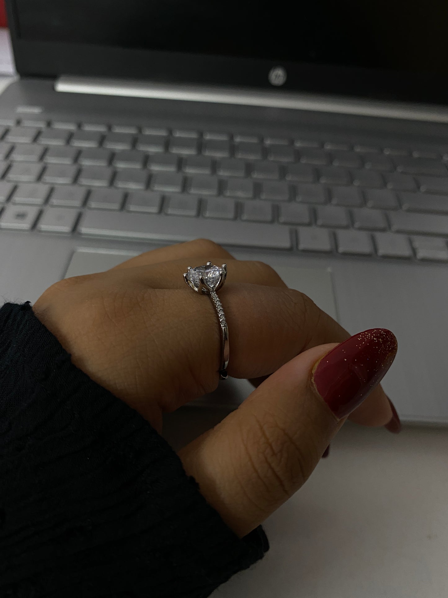 Maria solitaire ring