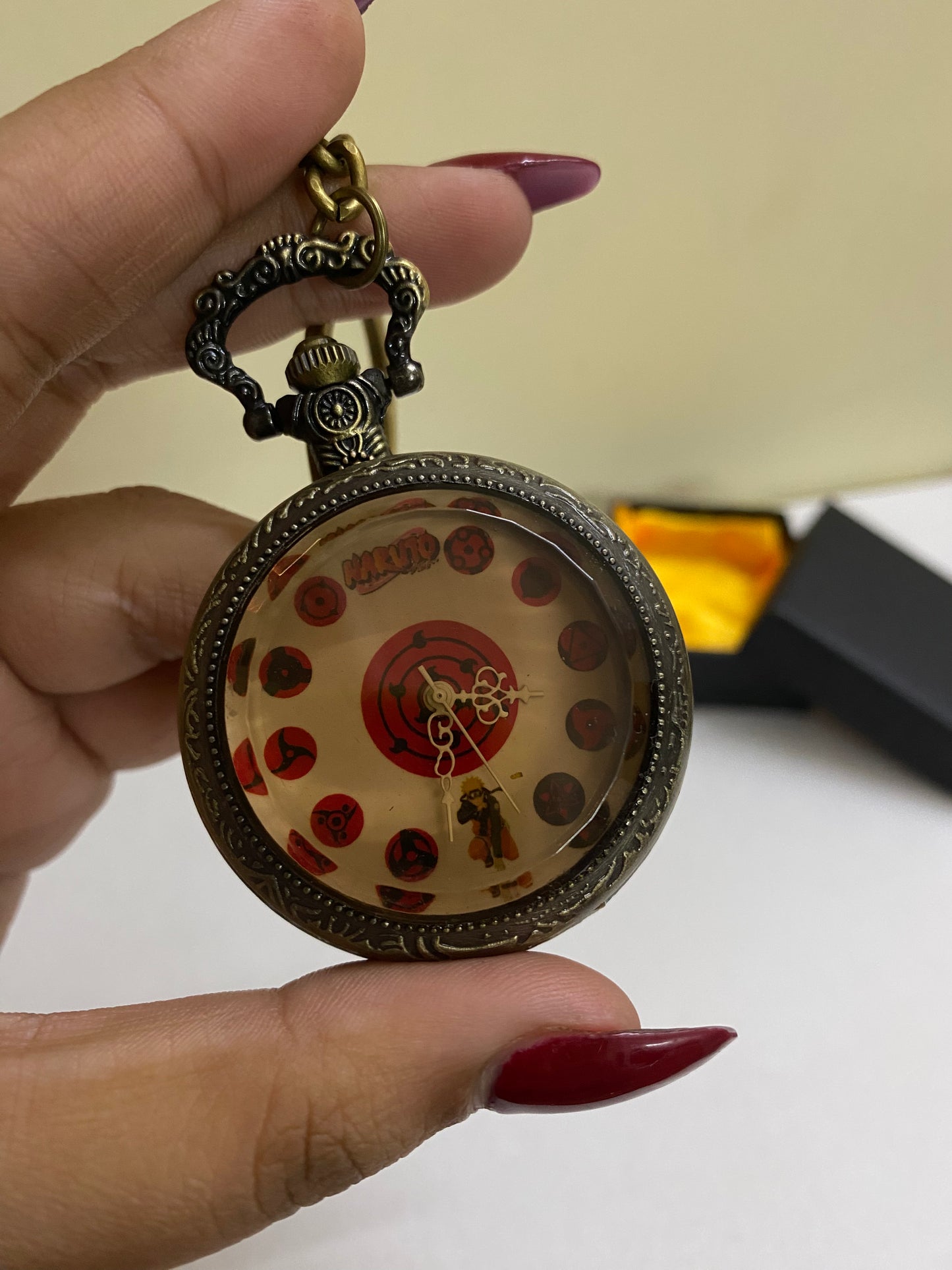 Naruto antique watch keychain