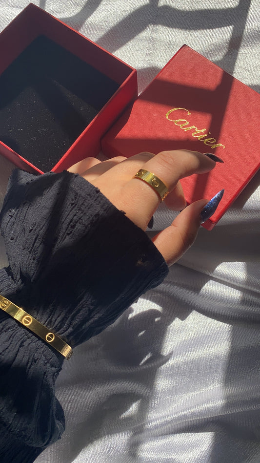 Love stack (Love bracelet + Love stone ring combo)