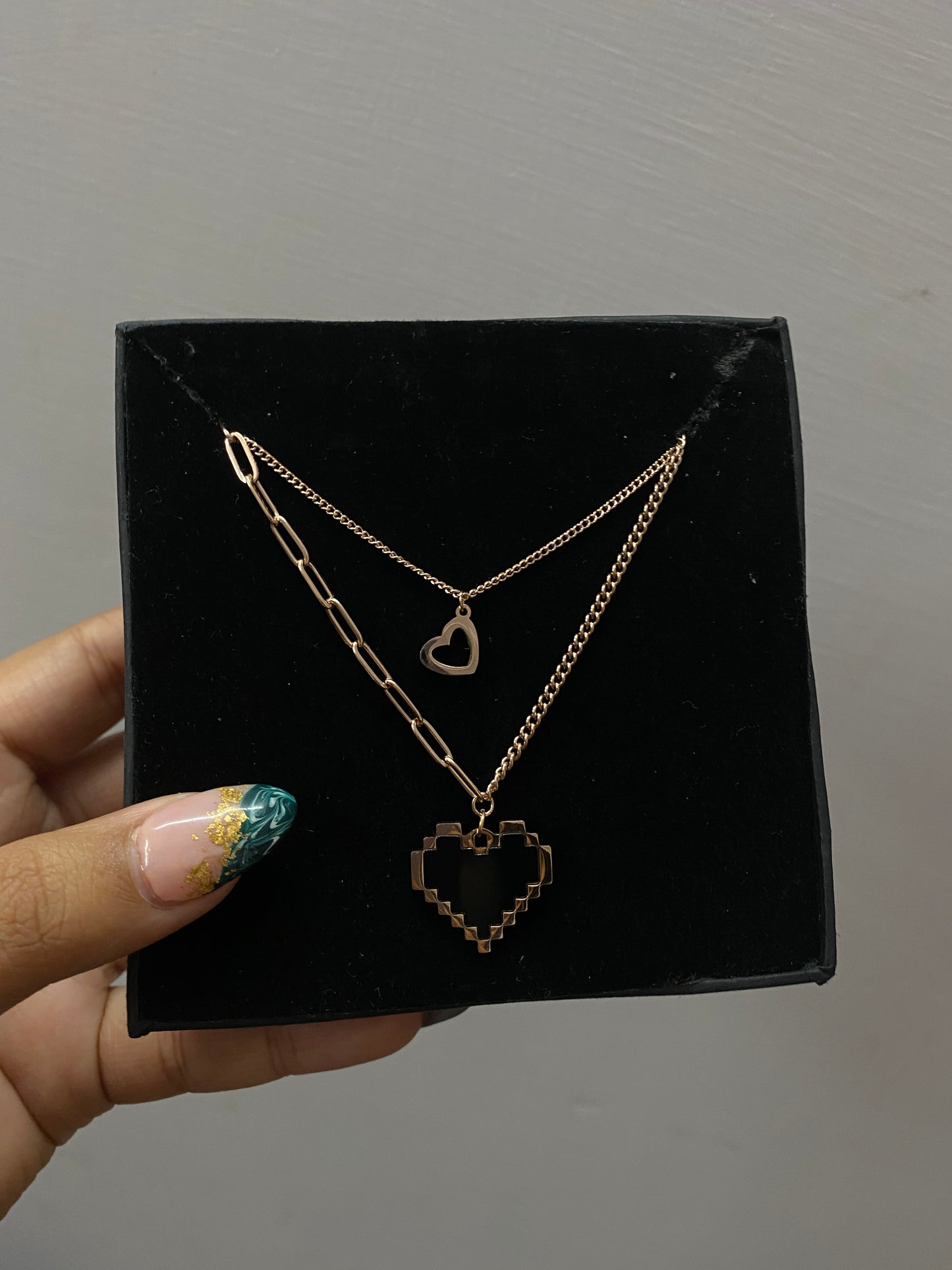 Heartly layered necklace