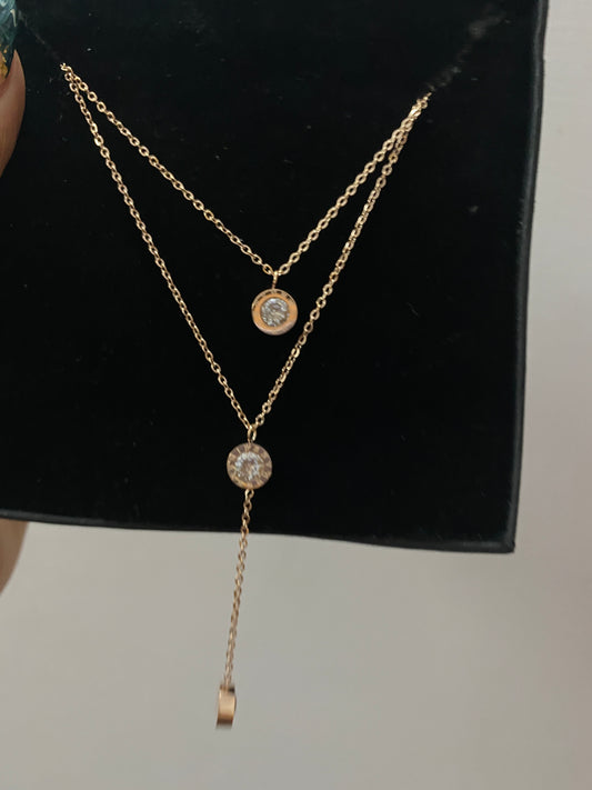Roman layered necklace