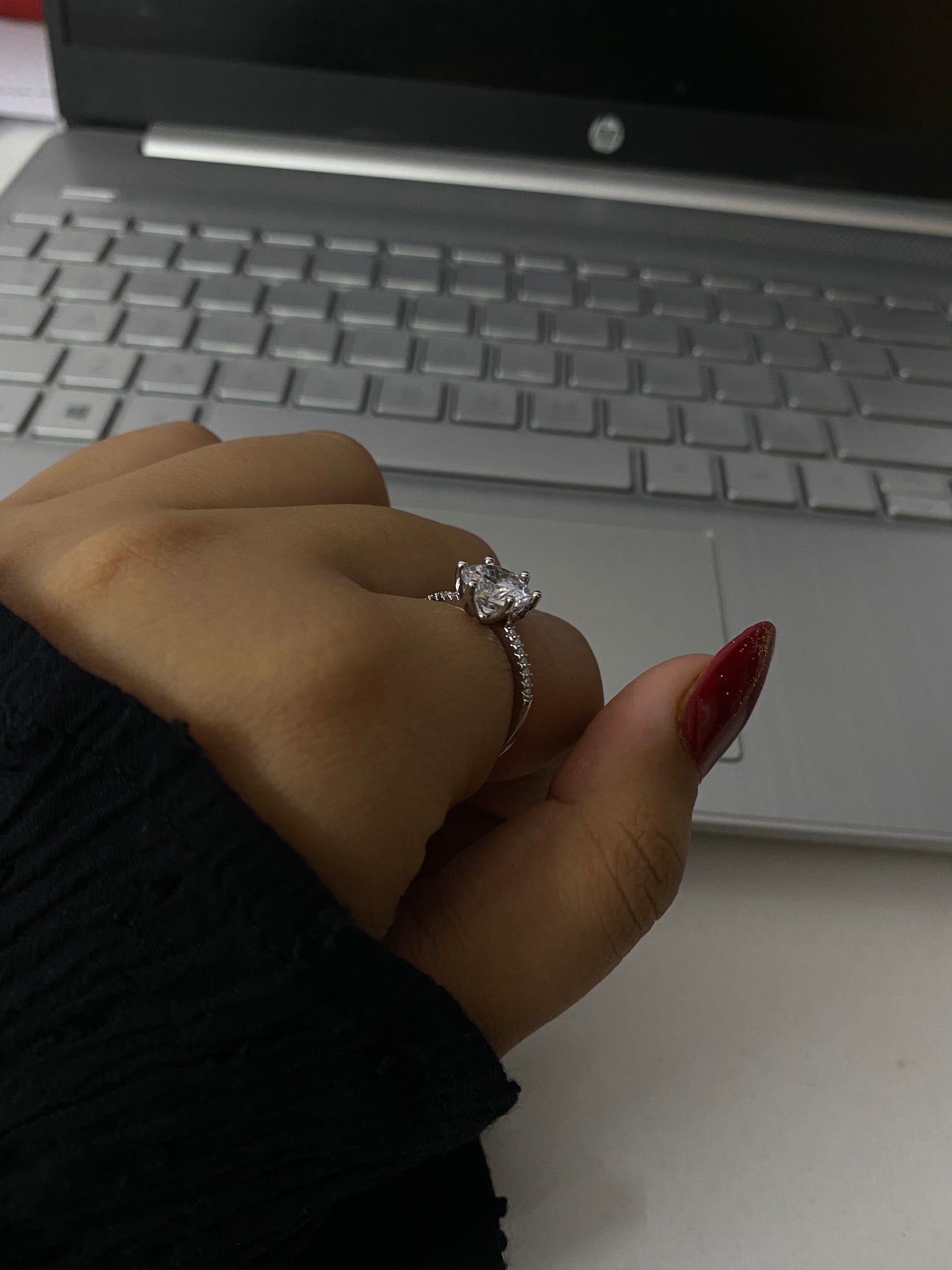 Maria solitaire ring