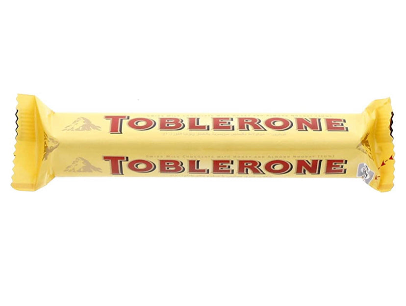 Toblerone of Switzerland Swiss Milk Chocolate with Crunchy Almonds 50g