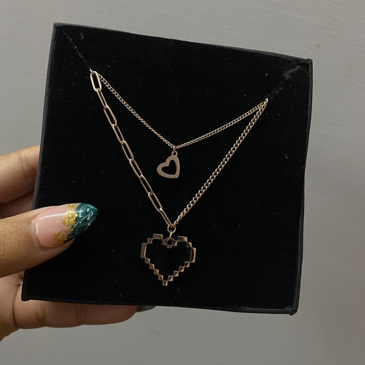 Heartly layered necklace