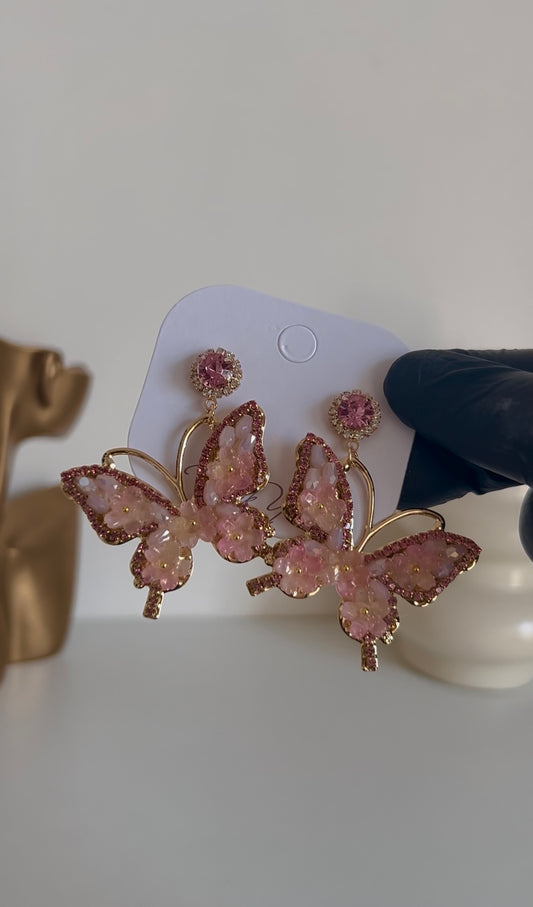 Butterfly clustery earrings