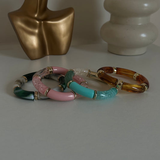 Acrylic tube bracelet