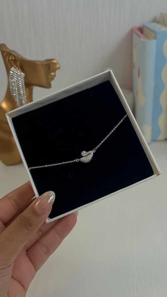 Swan silver bracelet