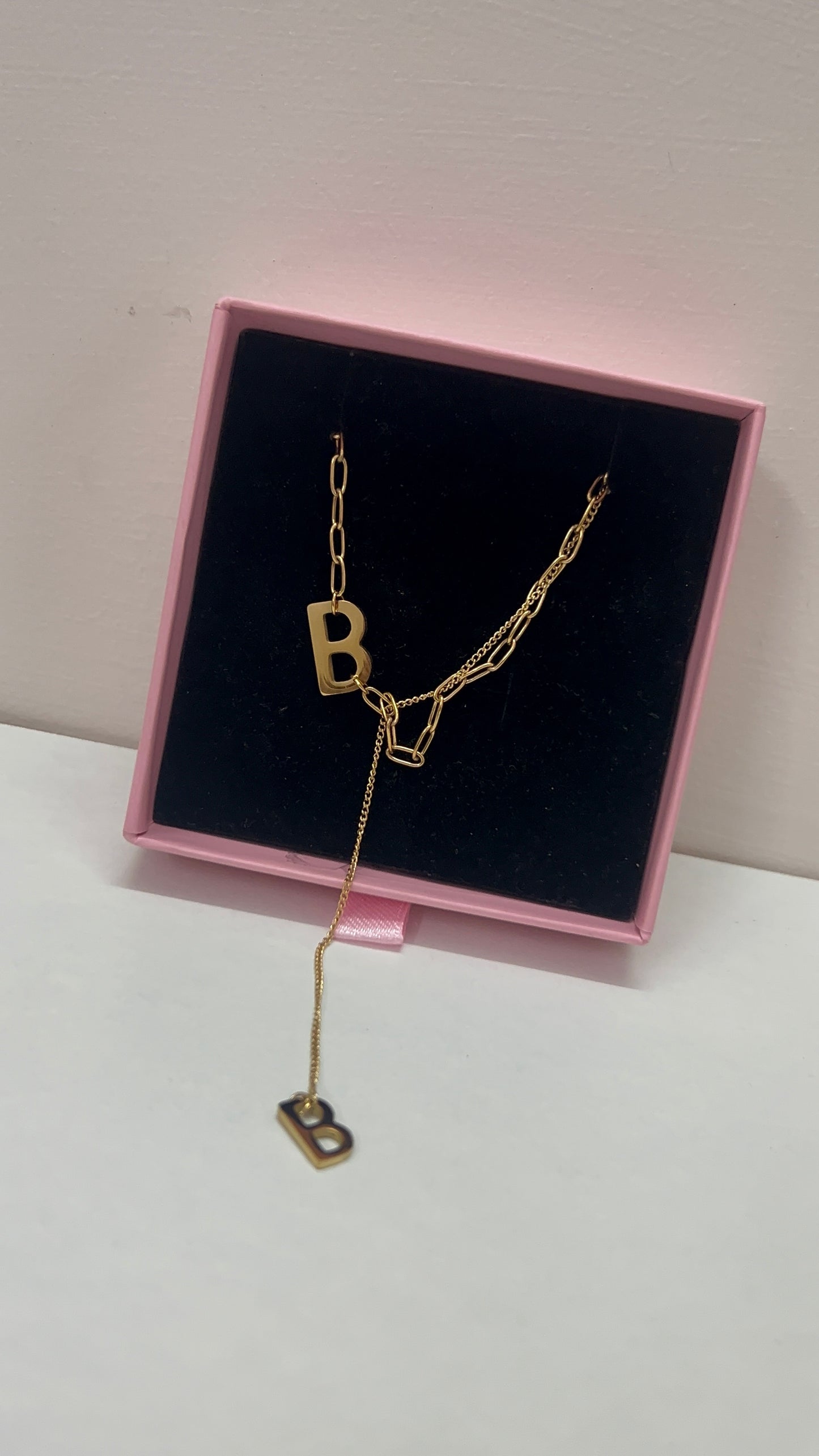 B initial necklace