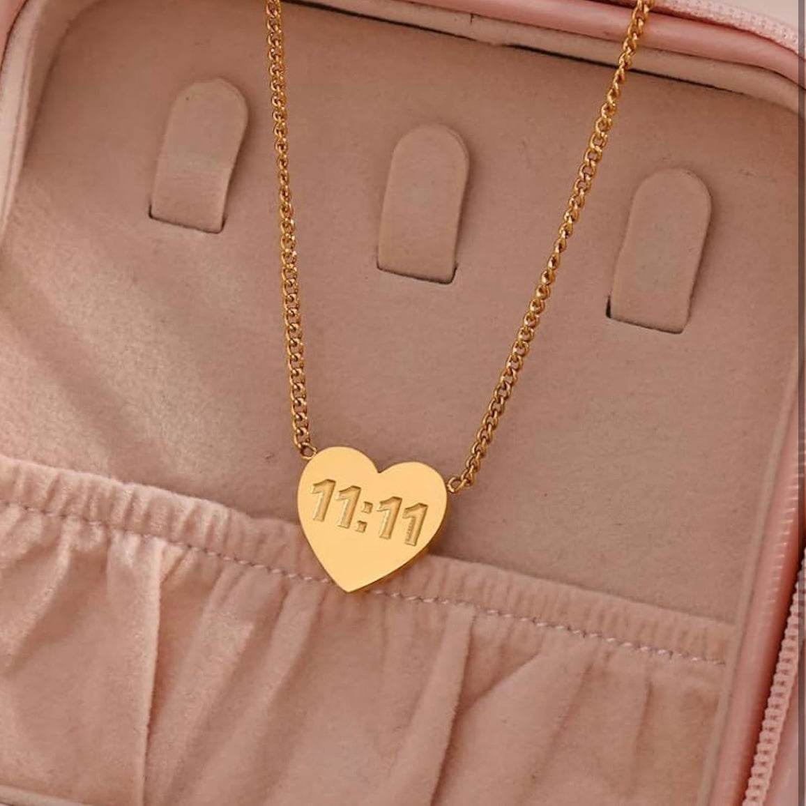 11:11 heart necklace