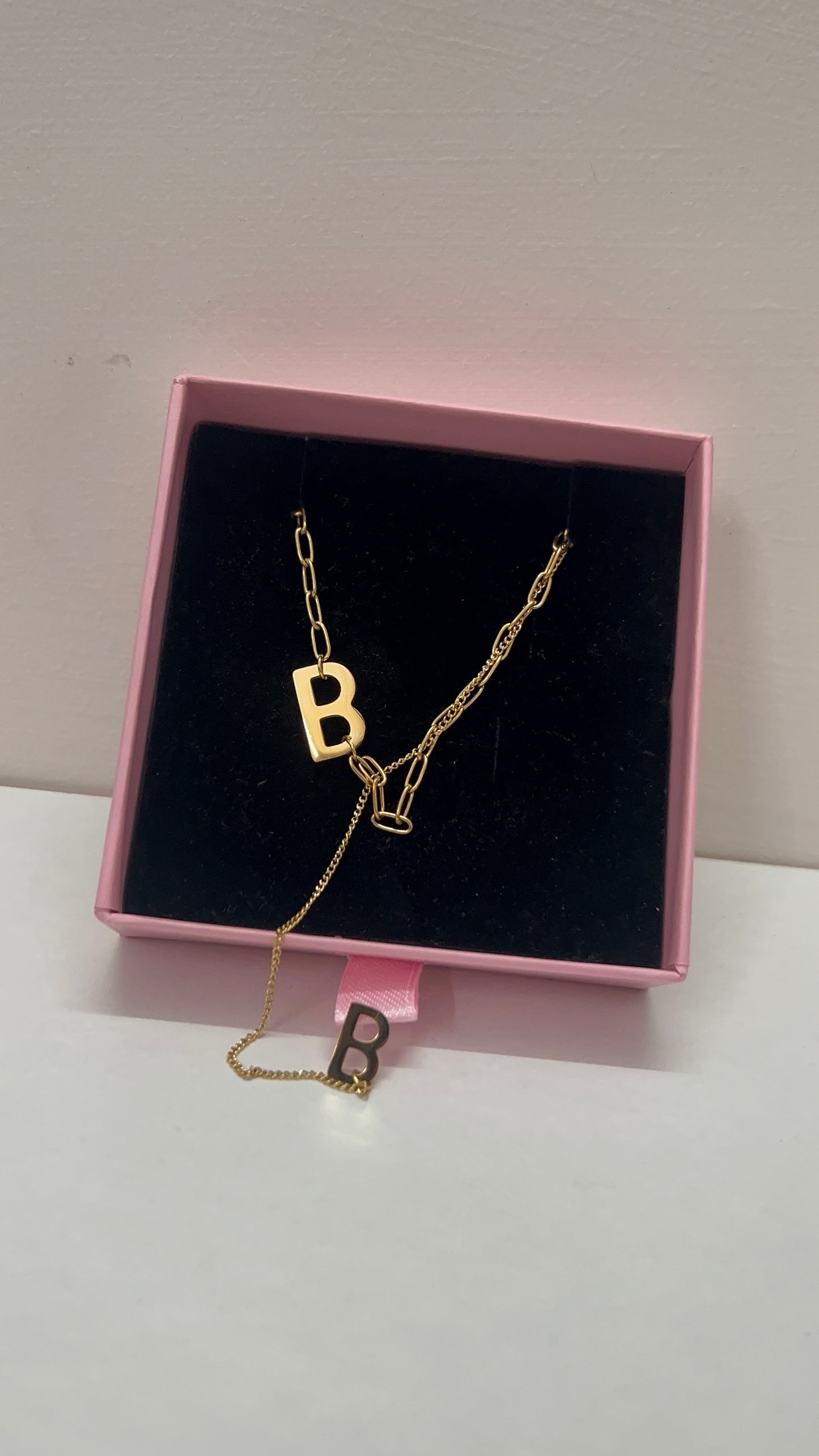 B initial necklace