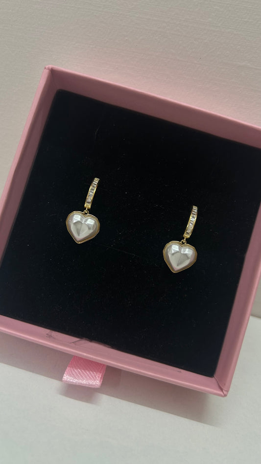 Pearl Heart earrings