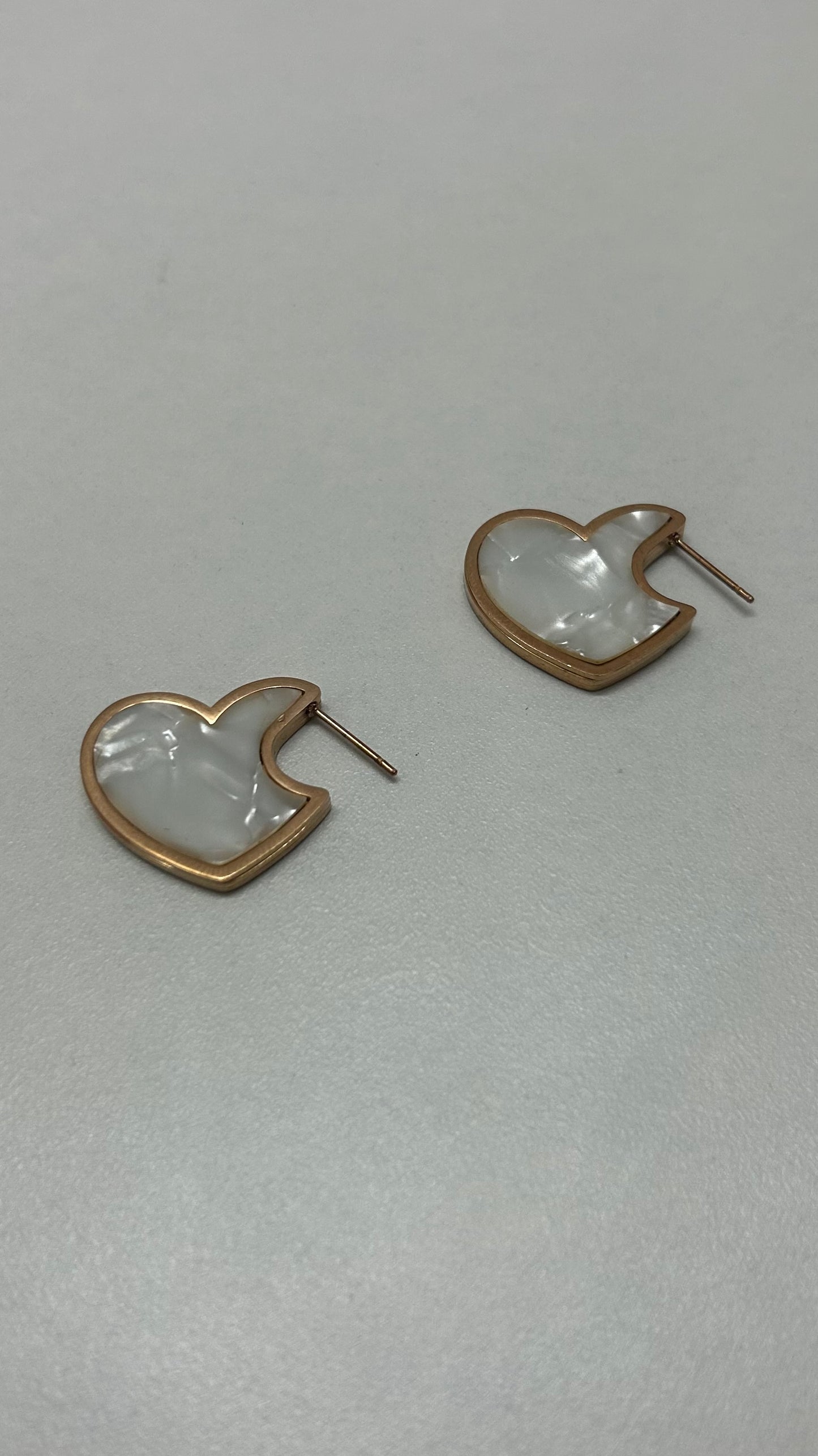 Half heart earrings