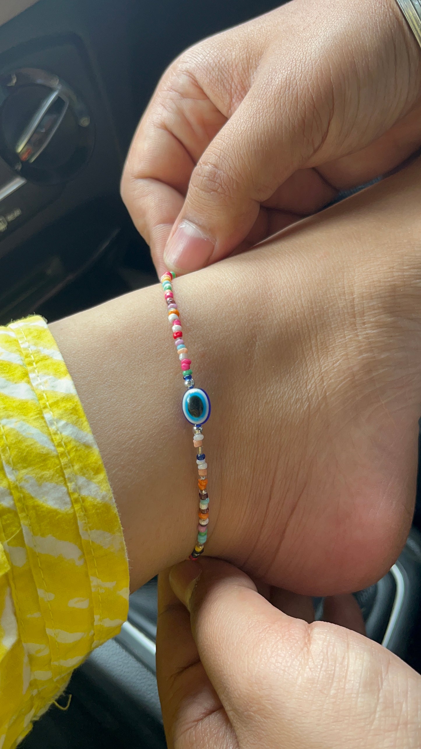 Evil eye colourful anklet