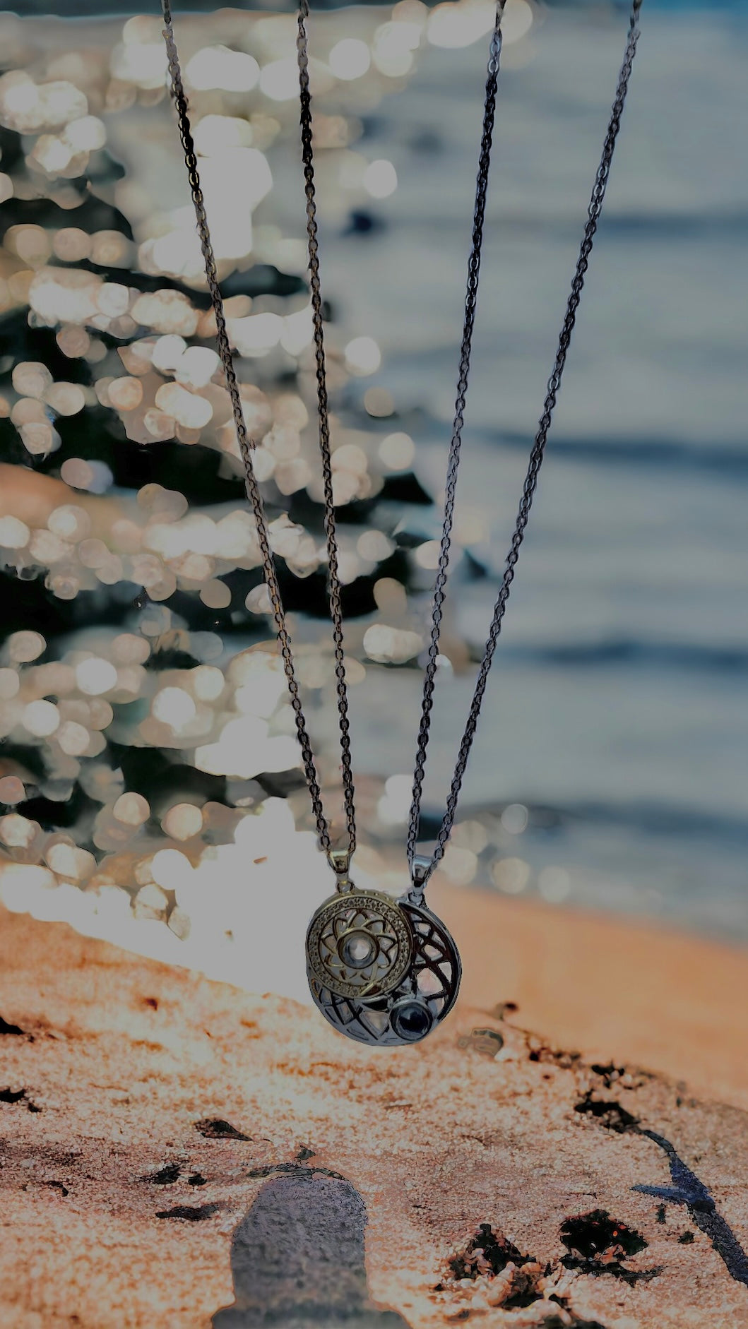 Sun Moon necklace set