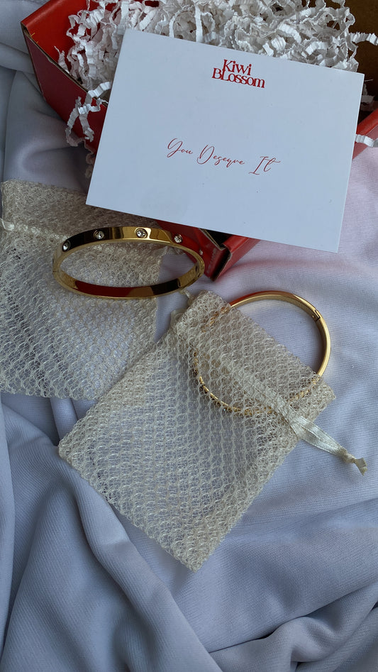 Love  golden bracelets set