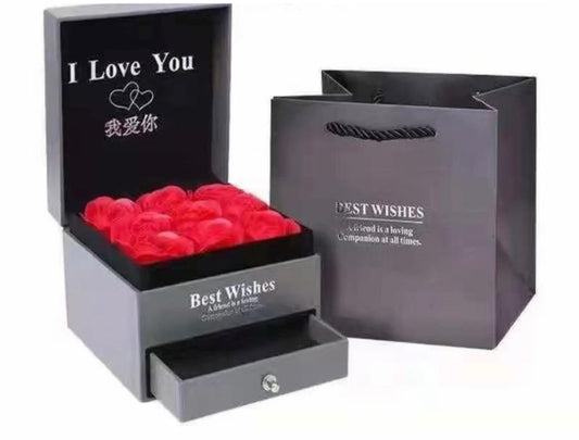Love you rose gift bag+ box