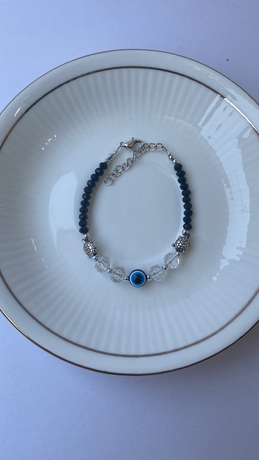 Cerise white nazar  bracelet