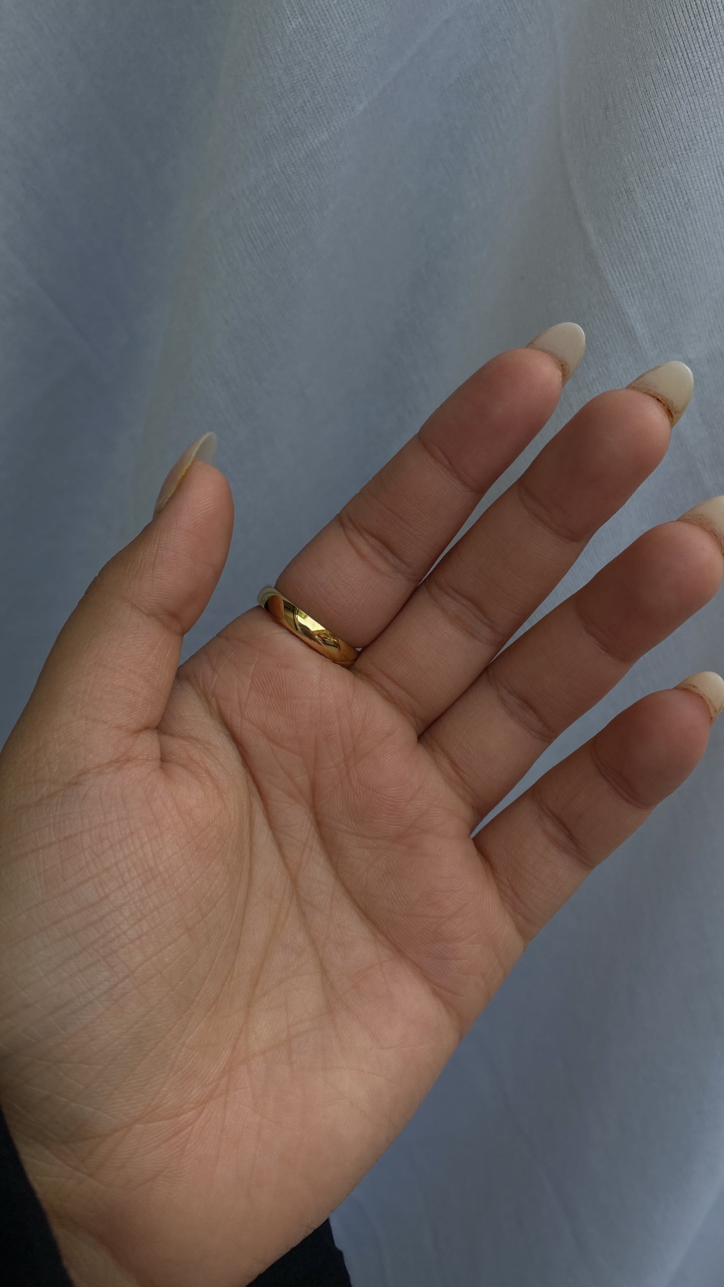 Dual ring (half golden,half silver)