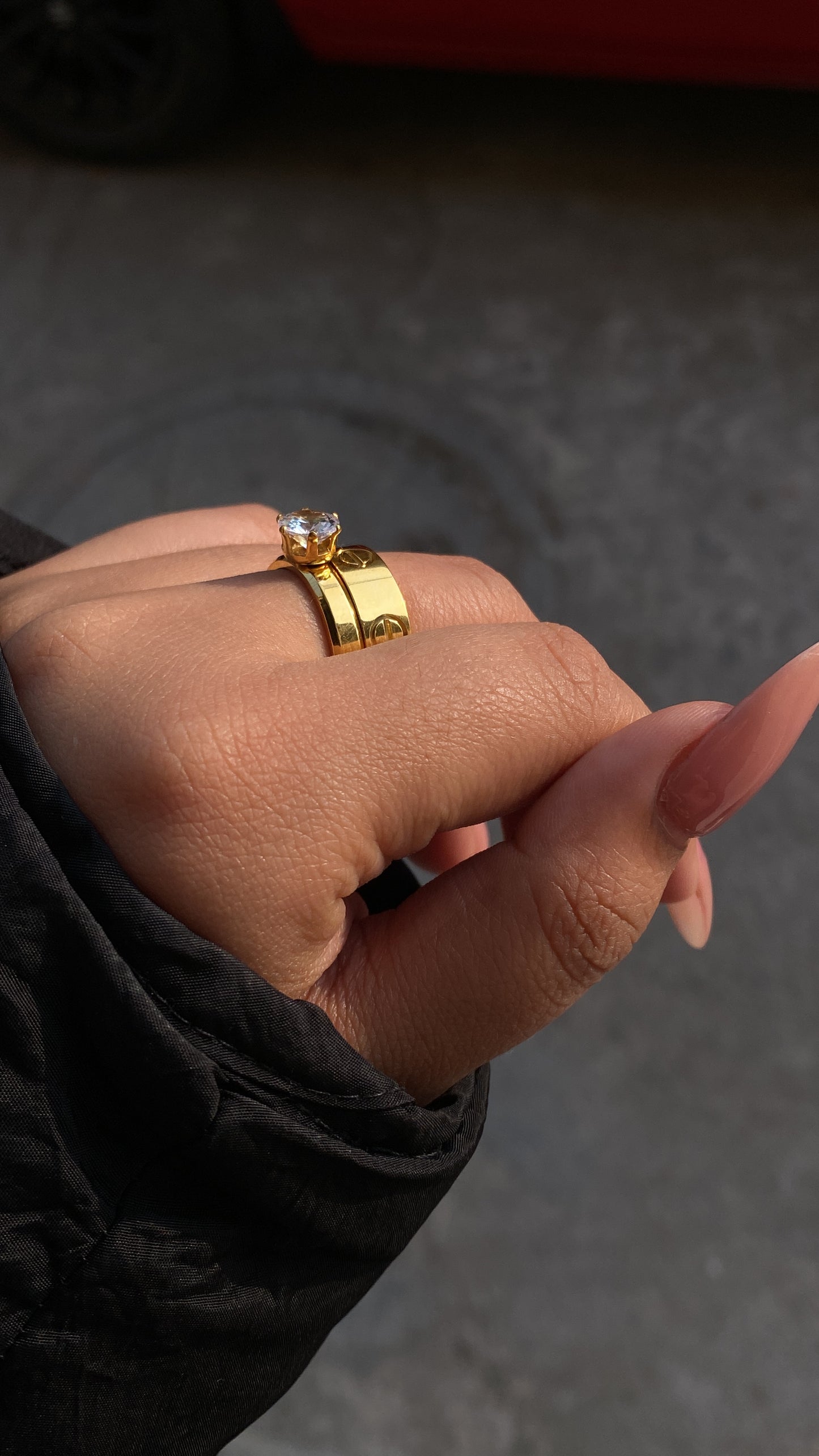 Sassy stack (chloe ring + love stone ring)