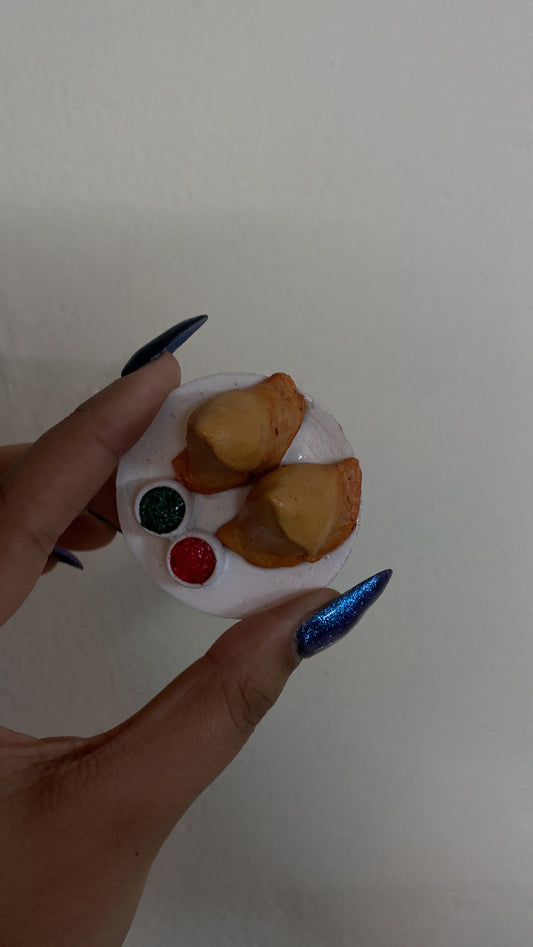 Samosa fridge magnet